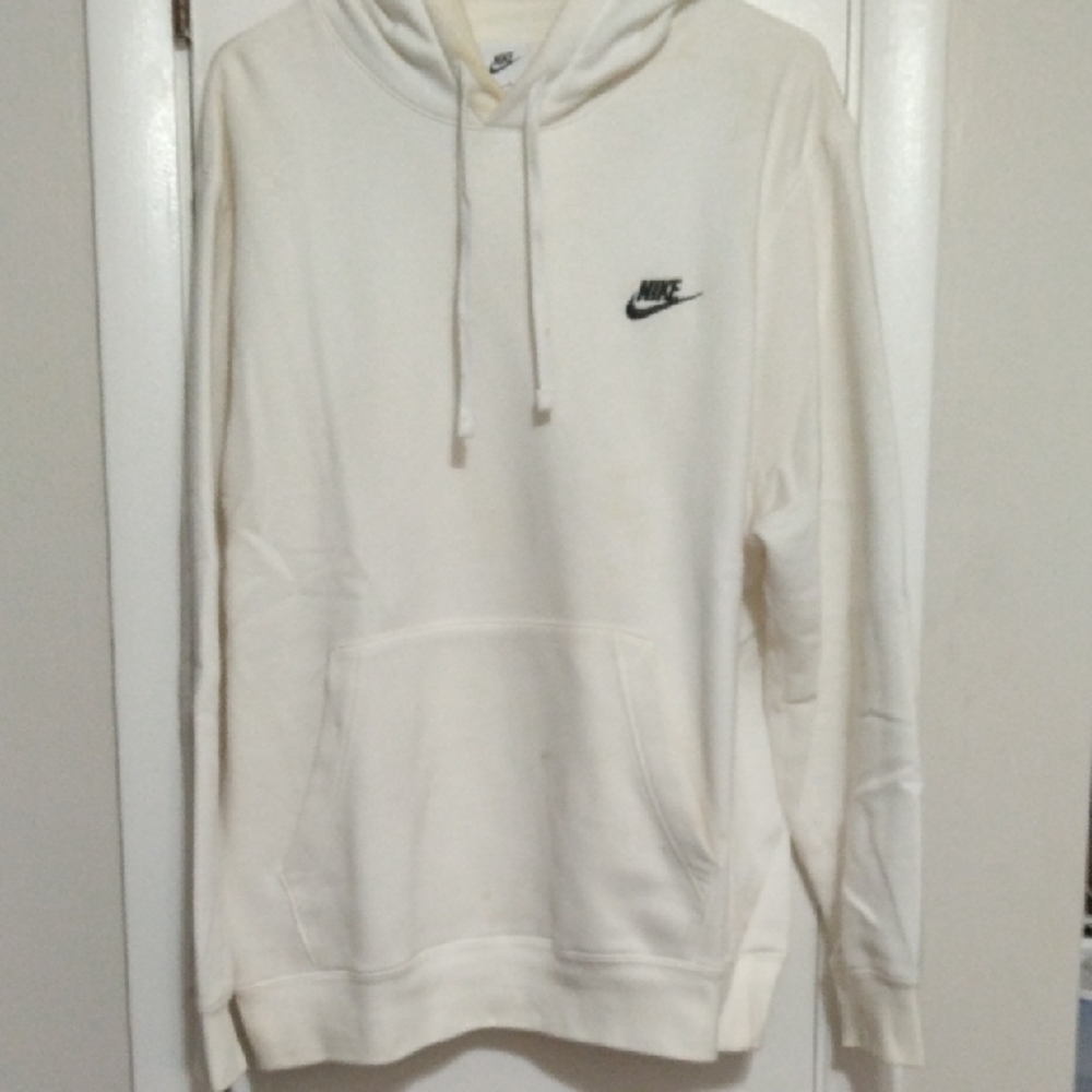 Nike Men's Cream Hoodie